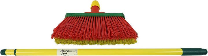 Novaliv 2er Set Teleskop Besenstiel mit Gewinde 80-130 cm Gelb Grün Metallstiel für Besen deutsches