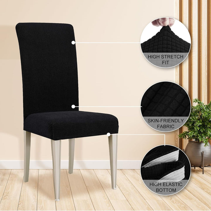 Ystyle Stretch Stuhlhussen 2er Set, Stuhlbezug Elastisch Abnehmbarer Waschbarer, Universal Hussen Fü