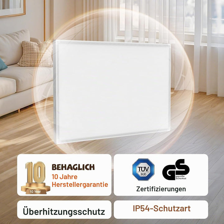 Infrarotheizung Bild 1000W, Infrarotheizung Wandmontage mit Schnellheizung in 1-3 Min., Energiespare