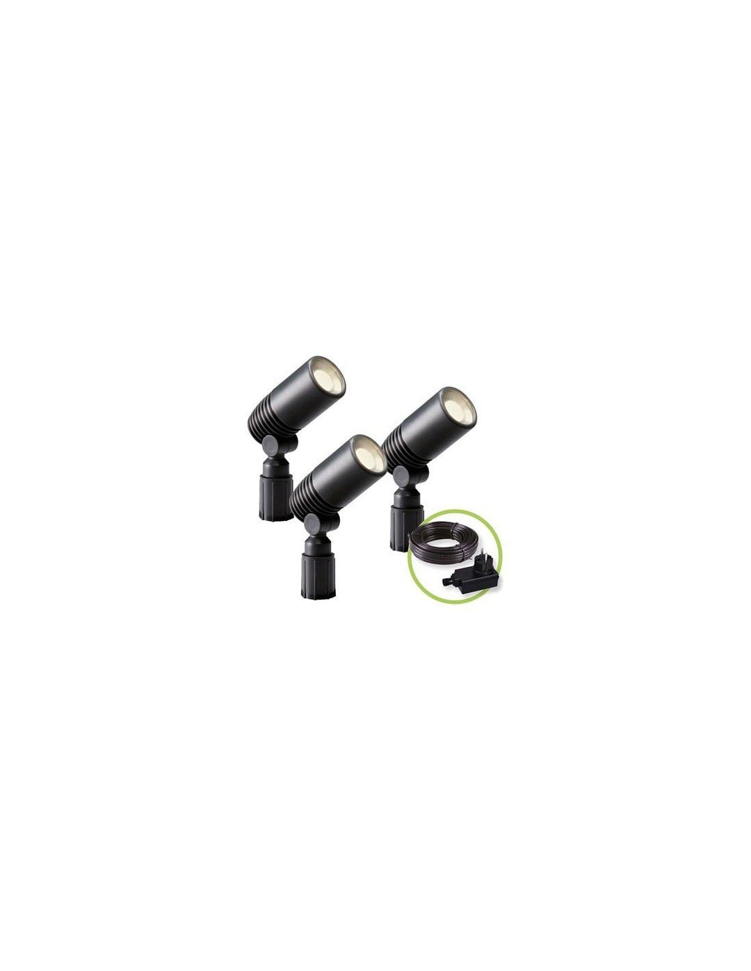 Garden Lights® Gartenstrahler Set Alder - 12v 2W LED - IP44 PBT Kunststoff Anthrazit - verwendung mi