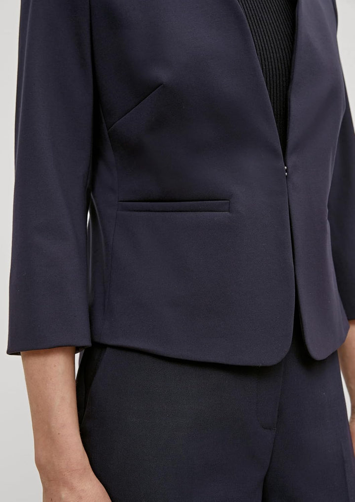 comma Blazer mit kurzem Schnitt, 5976 Blau