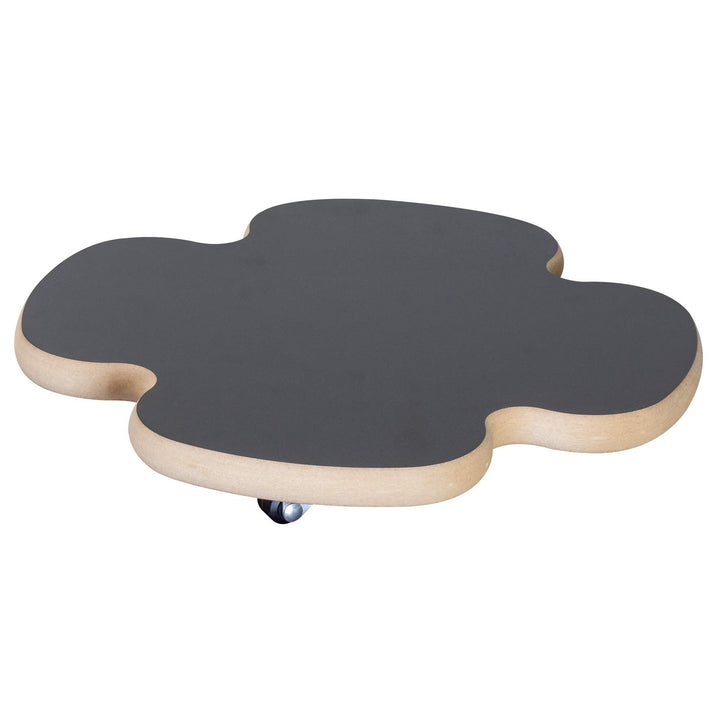 WAGNER Pflanzenroller BLACK Ø 33 x 4 cm I Pflanzenroller für den Innenbereich, MDF mit Melaminbeschi