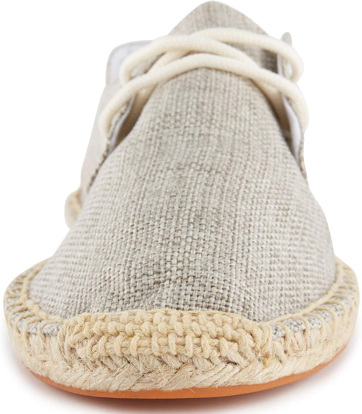 Alexis Leroy Lace Up Herren Espadrilles, Aprikose