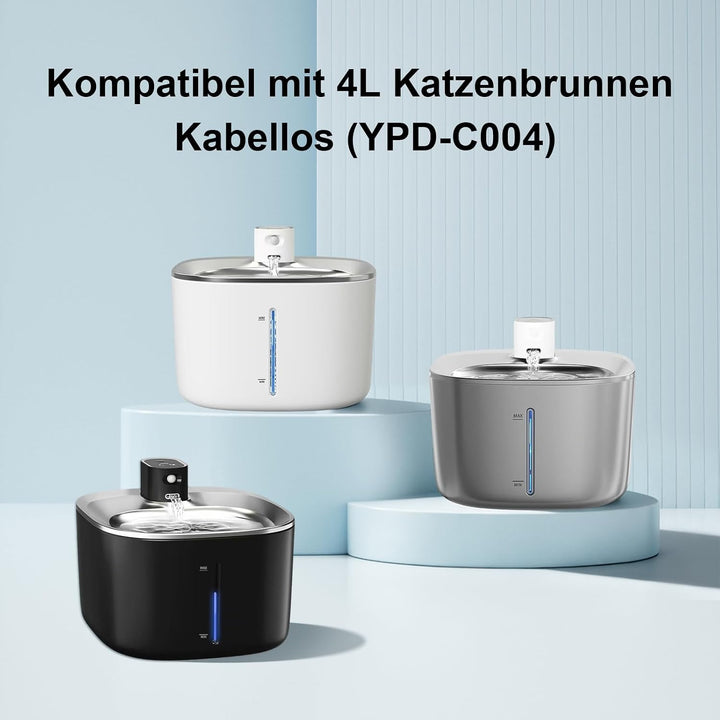 Katzenbrunnen Filter,24 Stück Ersatzfilter, 12 Stück Filter + 12 Stück Schaumstofffilter mit Harz un