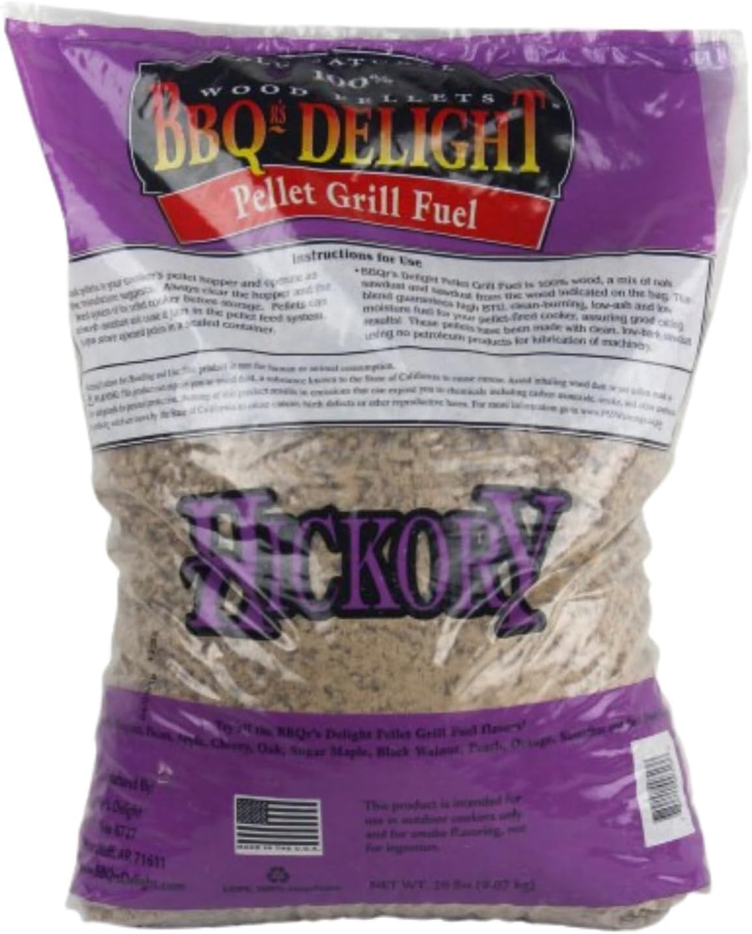 BBQr's Delight Pellet Fuel, 50% Hickory, 50% Eiche, ca. 9 kg
