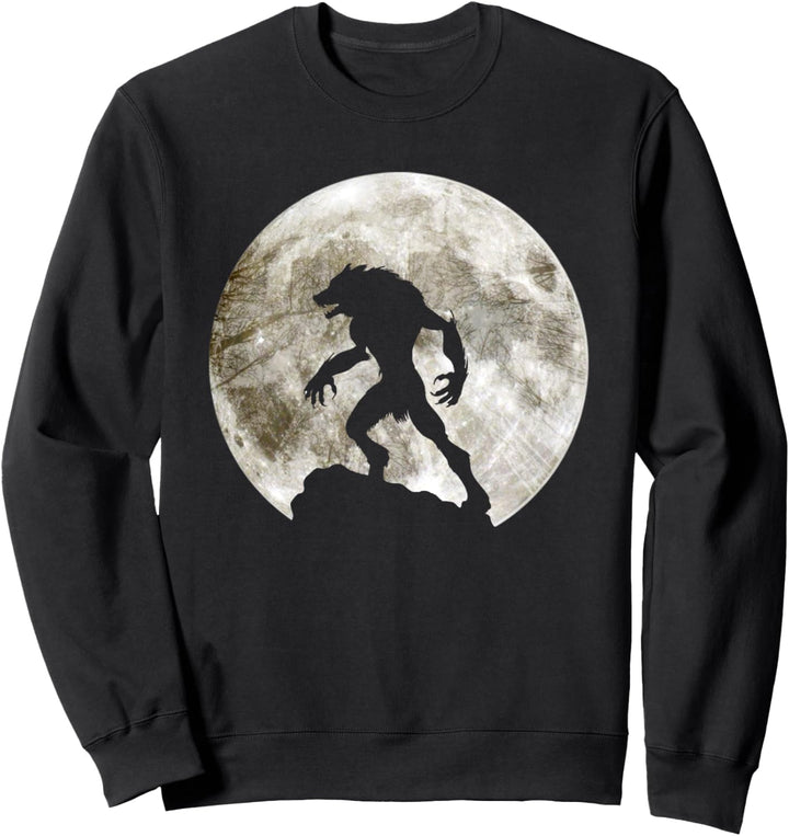 Werewolf Howling Full Moon Scary Wolf Halloween Monster Sweatshirt