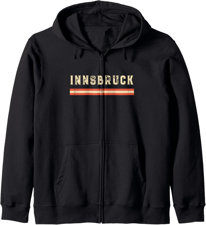 Vintage Innsbruck Design mit Österreich Flagge Kapuzenjacke