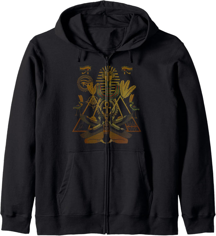 Ancient Egypt Kemetic Egyptian Spirituality King TUT Pharaoh Kapuzenjacke