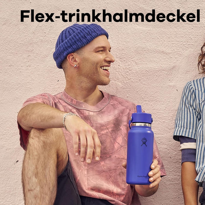 Hydro Flask – Wide Flex Straw Cap 946 ml (32 oz) Flasche – Edelstahl, auslaufsicherer Strohhalm, spü