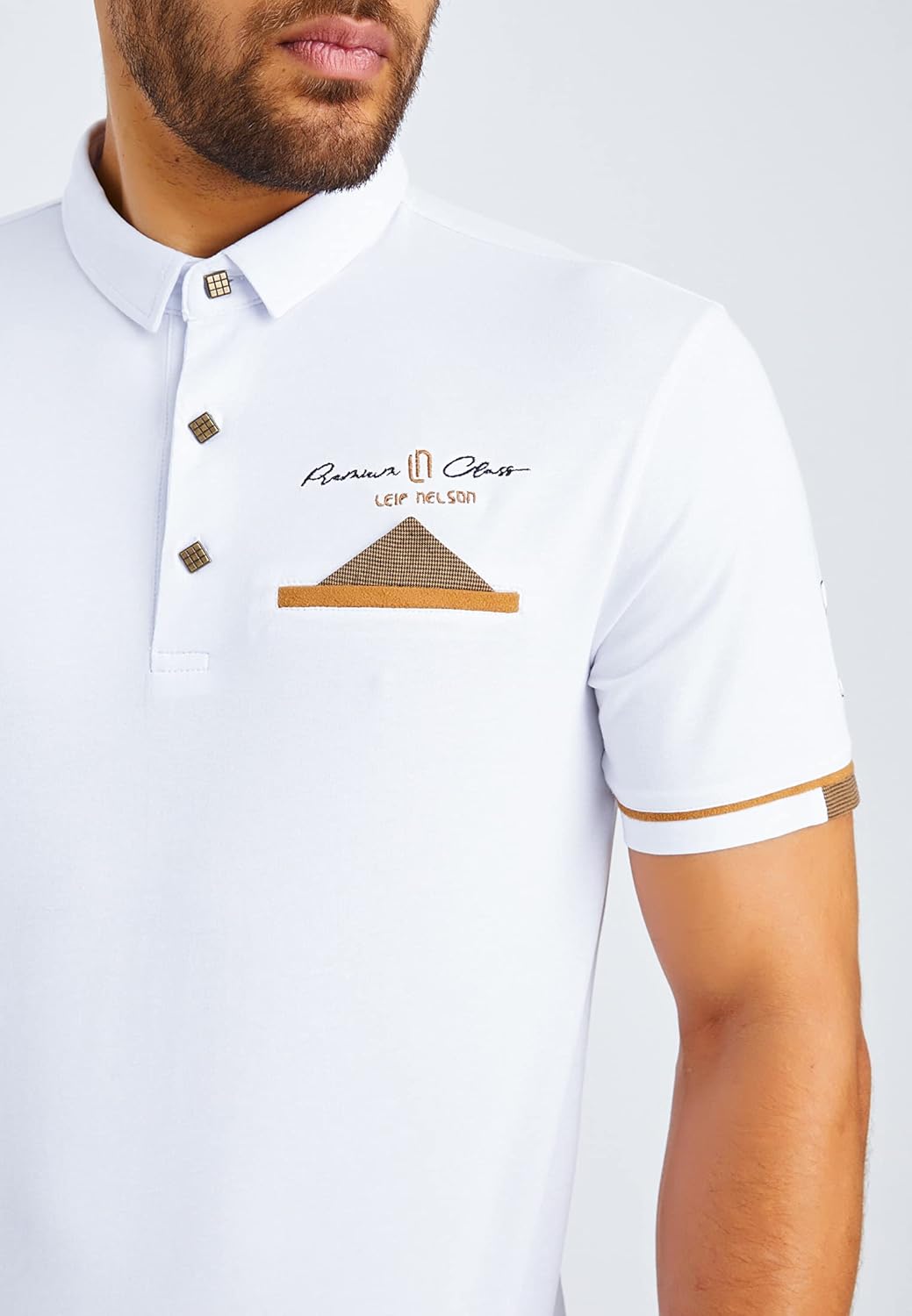 Leif Nelson Poloshirts Herren Sommer T-Shirt Polo Kragen Baumwolle-Anteil Basic Anthrazites Männer S
