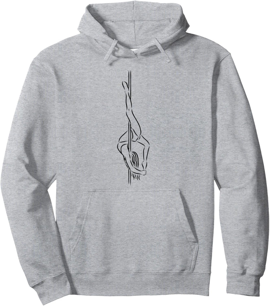 Minimalistischer Pole Dancer Pullover Hoodie