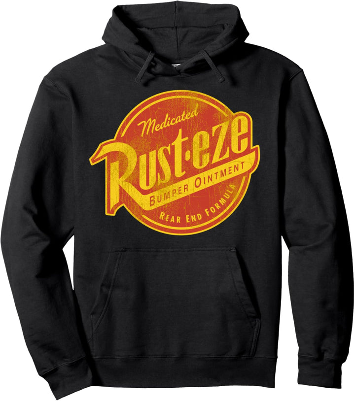 Disney Pixar Cars Rusteze Faded Vintage Logo Pullover Hoodie