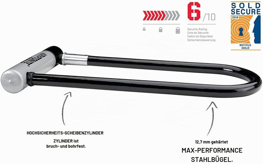 Kryptonite KRYPTOLOK LS Verschluss Mit Griff, schwarz/Silber, One Size Schwarz/ Silber, Schwarz/ Sil