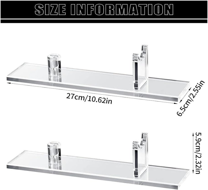 Sudemota 2x Messer-Feststellanzeige-Standfuss-Tischmesser-Anzeigehalter Acryl-Messerkasten Einzelner