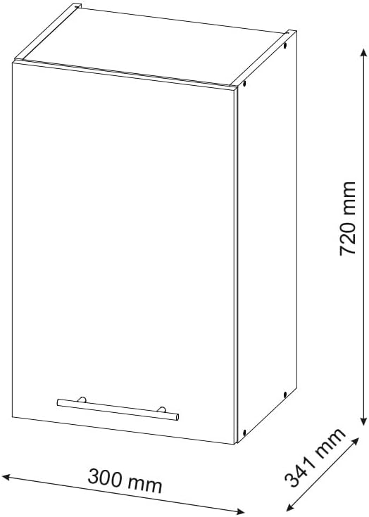 Vicco Hängeschrank Fame-Line, Grün-Gold Landhaus, 30 cm, zur Kombination mit weiteren Modulen der Fa