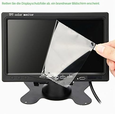 Xinyida Rückfahrkamera, 4-polig, 12 V bis 24 V, 18 LEDs, IR-Nachtsicht, wasserdicht, mit 15 m Kabel