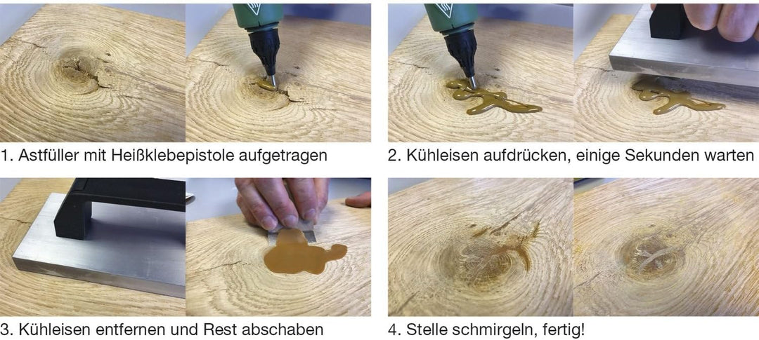 STUBAI WoodRepair Astfüller für Holzschäden 300mm, 9 Stäbe, Esche Stäbe Esche, Stäbe Esche