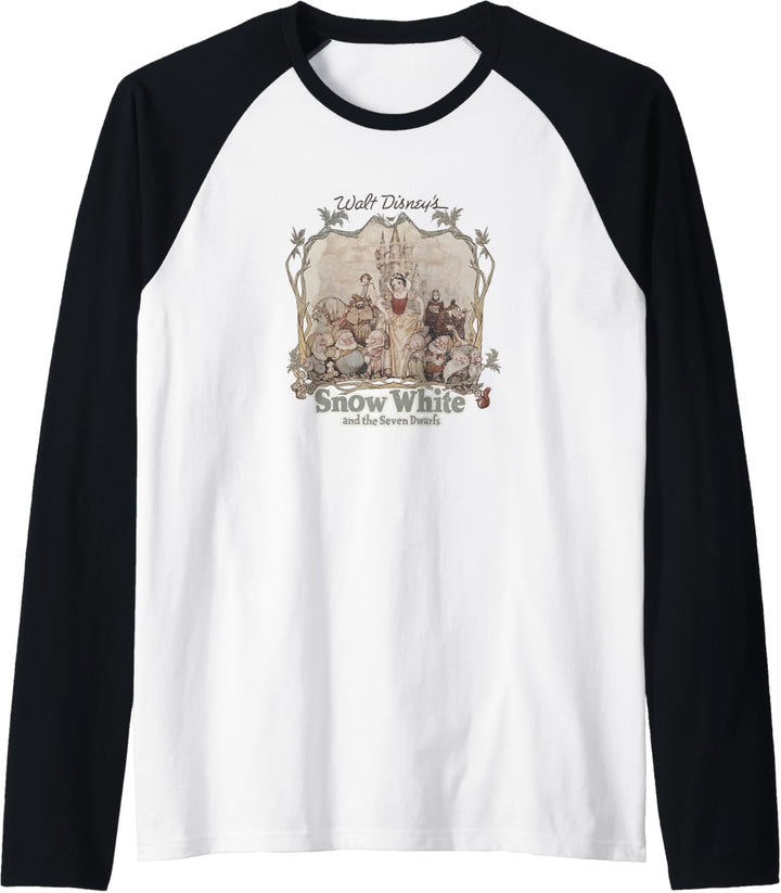 Disney Snow White And The Seven Dwarfs Vintage Portrait Raglan