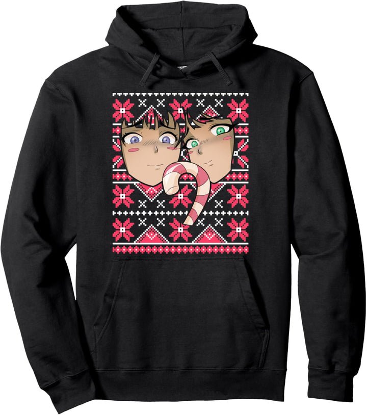 Ugly Christmas Otaku Ahegao Weihnachten Ecchi Etchi Hentai Pullover Hoodie