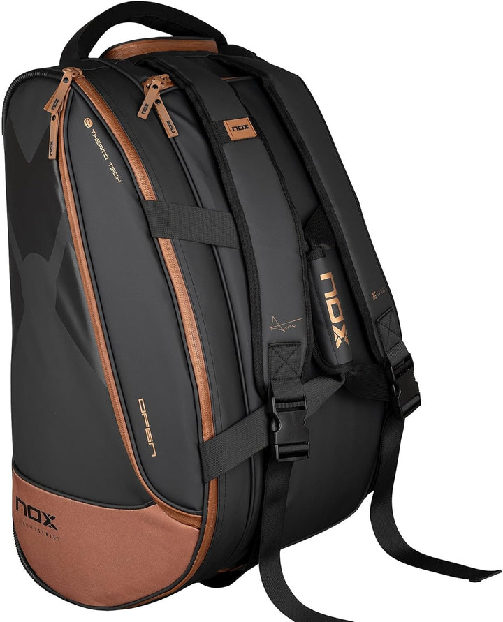 nox Luxury Open Series Padeltasche Schwarz Braun Bpopenblbr