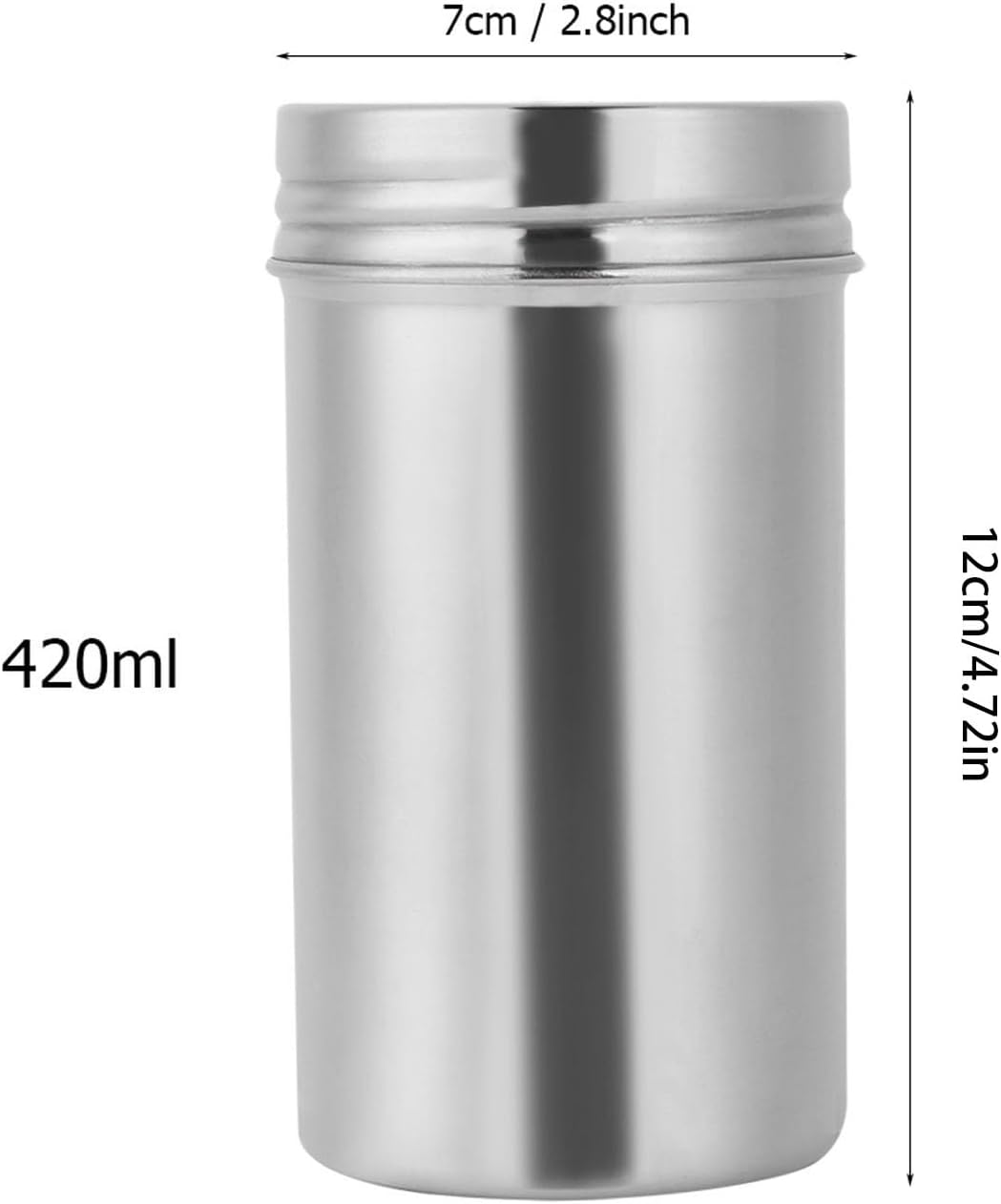 Kaffeedose aus Edelstahl Espressodose Teedose Edelstahldose mit Innendeckel für Kaffeepulver und Kaf