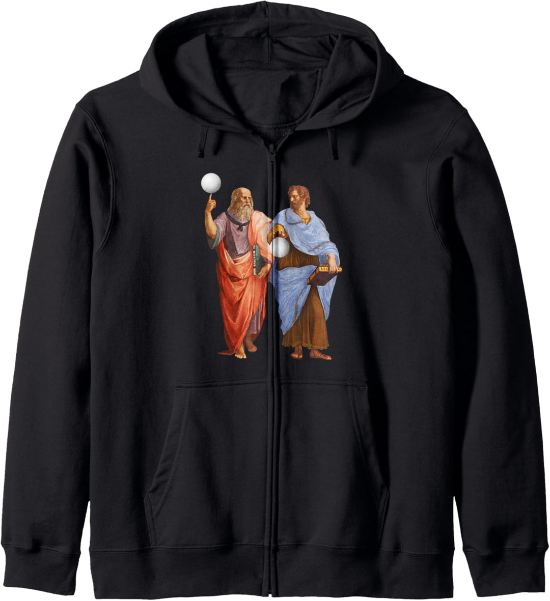 Aristoteles und Platon mit Volleyball - Philosophie Match Kapuzenjacke