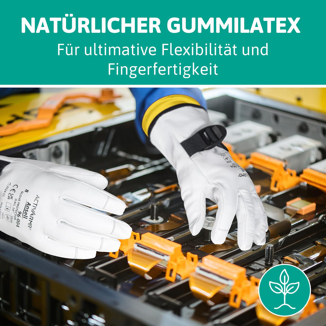 Ansell ActivArmr Elektriker-Schutzhandschuhe, Elektroschutz Klass 00 (500V), Elektrisch Isolierende
