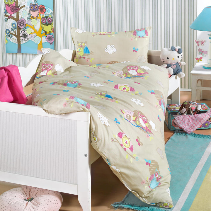 Kinder Baby Bettwäsche Set für Mädchen und Jungen | 100x135 cm + 40x60 cm | 100% Baumwolle Renforcé