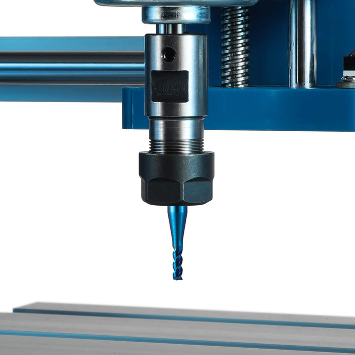 Genmitsu 7 Stücke 3 Flute Schaftfräser für Aluminium, Nano Blue Beschichtung CNC-Fräser-Bits, hohe V