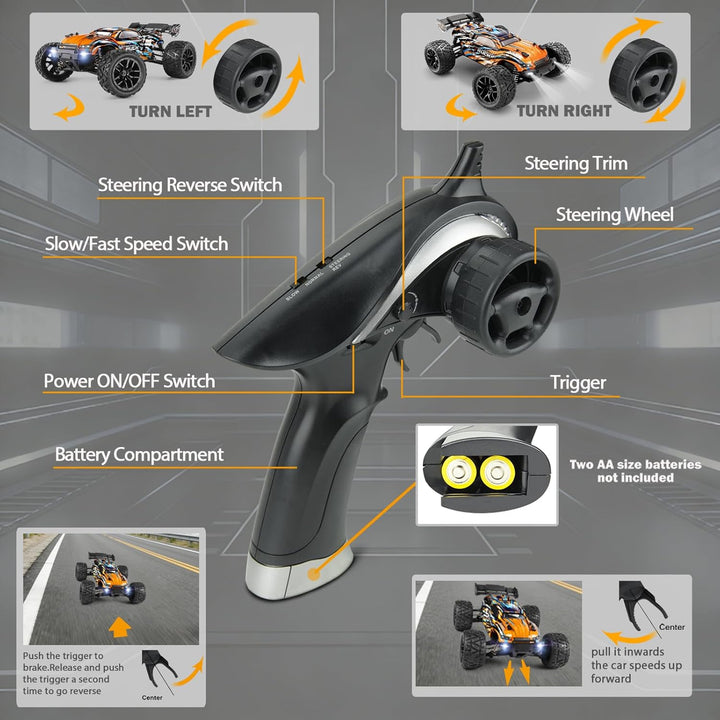 HAIBOXING Ferngesteuertes Auto 4WD RC Auto 1/18 36 km/h All Terrains Offroad Elektro Fahrzeug 2,4 GH