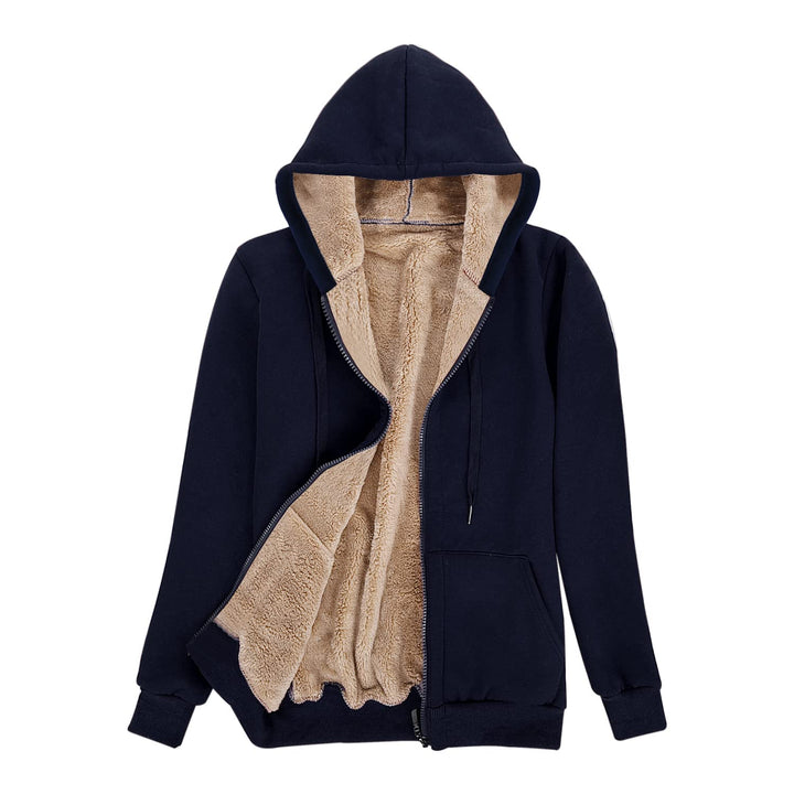 Niwicee Damen Kapuzenpullover mit Reissverschluss Winter Plus Fleecepullover Langarm Kapuzenjacke Sw
