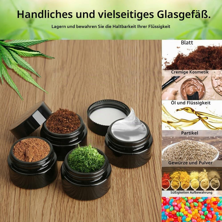 MOFIST 5 g dicke, schwarze UV-Schutz, kleine Gläser mit Deckel, 5 ml, Konzentrat, Gläser für luftdic