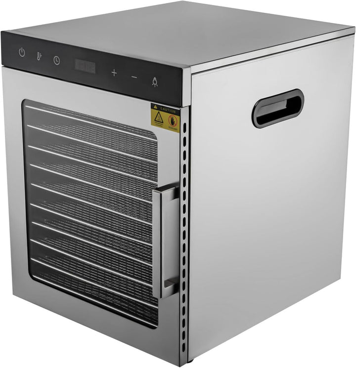 10 Tray Edelstahl Dörrautomat Dörrer 800W Lebensmittel-Dehydrator Dörrgerät Dehydrator Dörautomat Ob