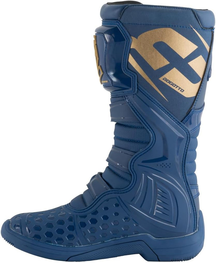 Bogotto MX-5 Motocross Stiefel, blau/gold, 44, 44 EU