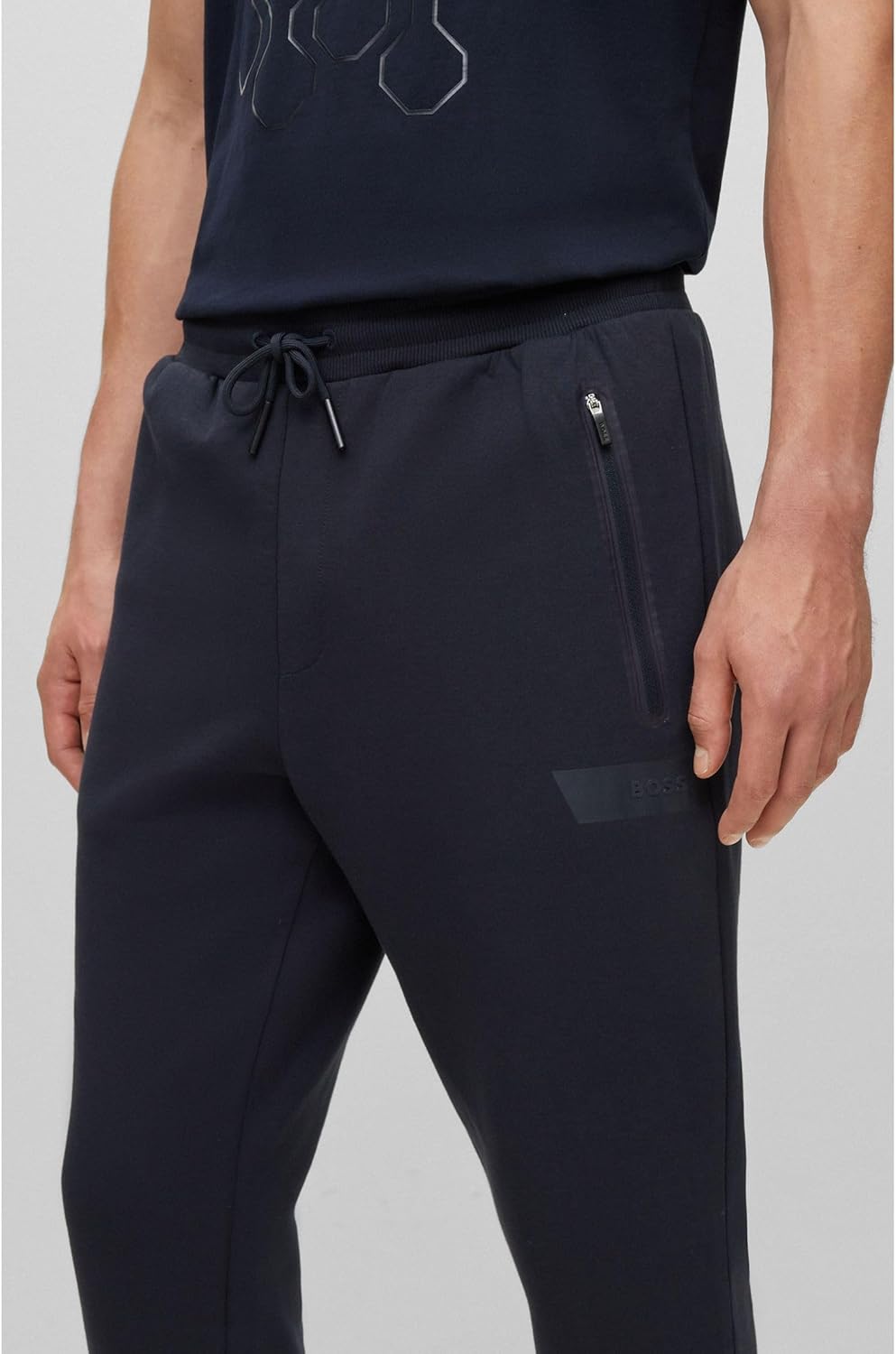 BOSS Herren Hadiko 1 Jogginghose aus Baumwoll-Mix mit HD-Logo-Print XXL Dark Blue402, XXL Dark Blue4