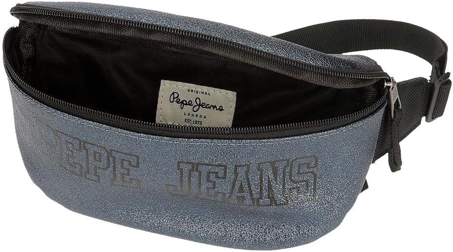 Pepe Jeans Chemistry Gürteltasche Blau 34x13x7 cms PU und Polyester, Gürteltasche