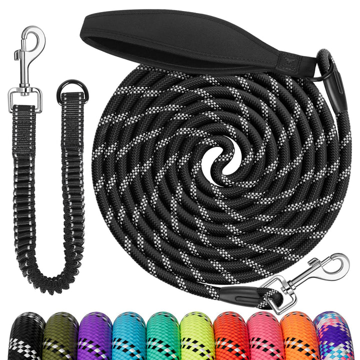 Aystkniet Bungee Schleppleine für Hunde 3M 5M 9M 10M 15M 20M 30M, Schockabsorbierende Hundeleine mit