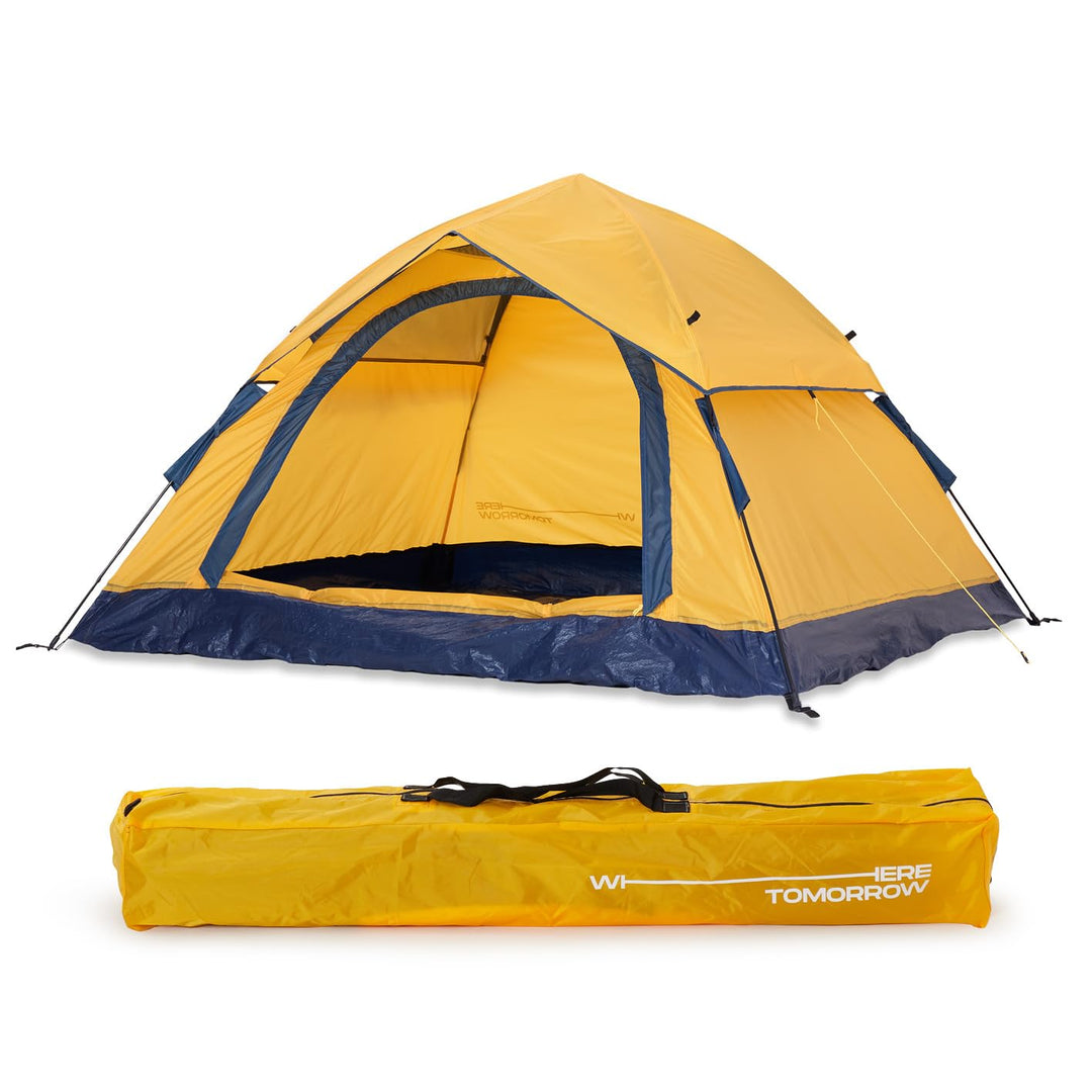 Lumaland Camping Zelt | Leichtes Pop Up Wurfzelt | 2-4 Personen Kuppelzelt | Trekking & Festival Igl
