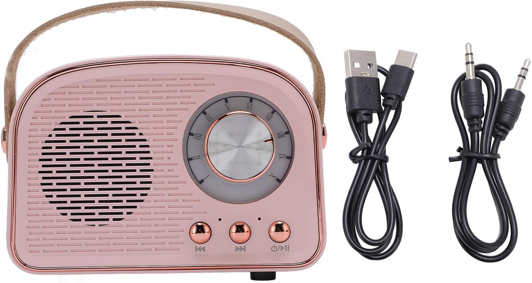Garsent Retro BT -Lautsprecher, Kleiner Handheld Tragbares Vintage -Dekor für Home Outdoor DW21, 500