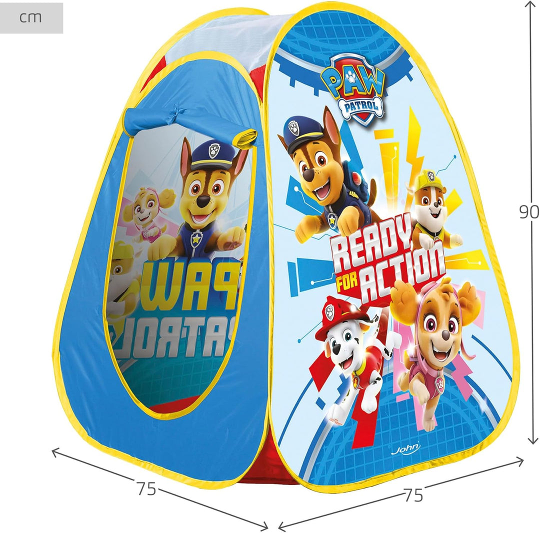 John 71044 - Pop Up Spielzelt Paw Patrol - ca. 75 x 75 x 90 cm - Schneller und einfacher Auf- &amp; Abba