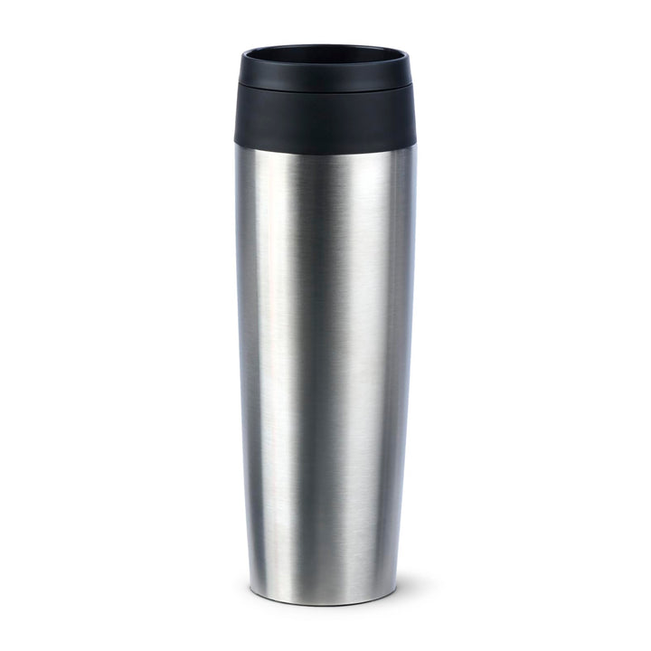Emsa N20219 Travel Mug Classic Isolierbecher 0,5 Liter | neuer Komfort-Schraubverschluss | Edelstahl