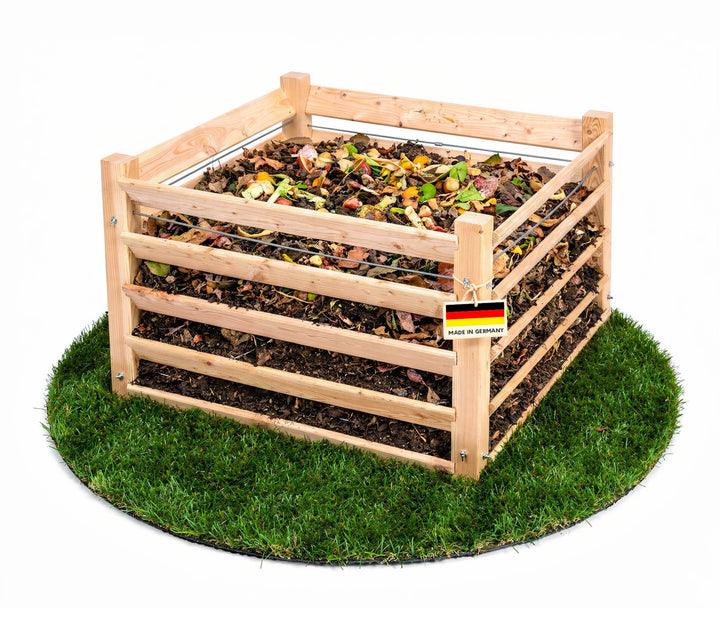 Westmann Holz Komposter Konni S | Lärchenholz FSC-Zertifiziert | Robustes &amp; wartungsarmes Holz | Nat