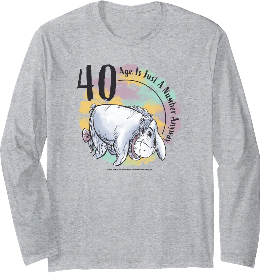 Disney Winnie The Pooh Birthday Eeyore Fortieth Birthday Langarmshirt