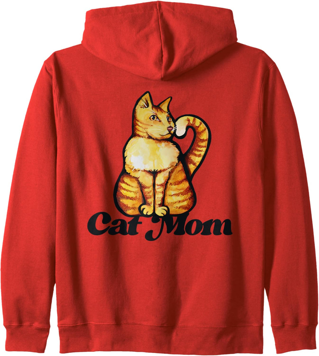 Cute cat mom orange Kitty Katze Kunst Spass Katze Mutter Kapuzenjacke