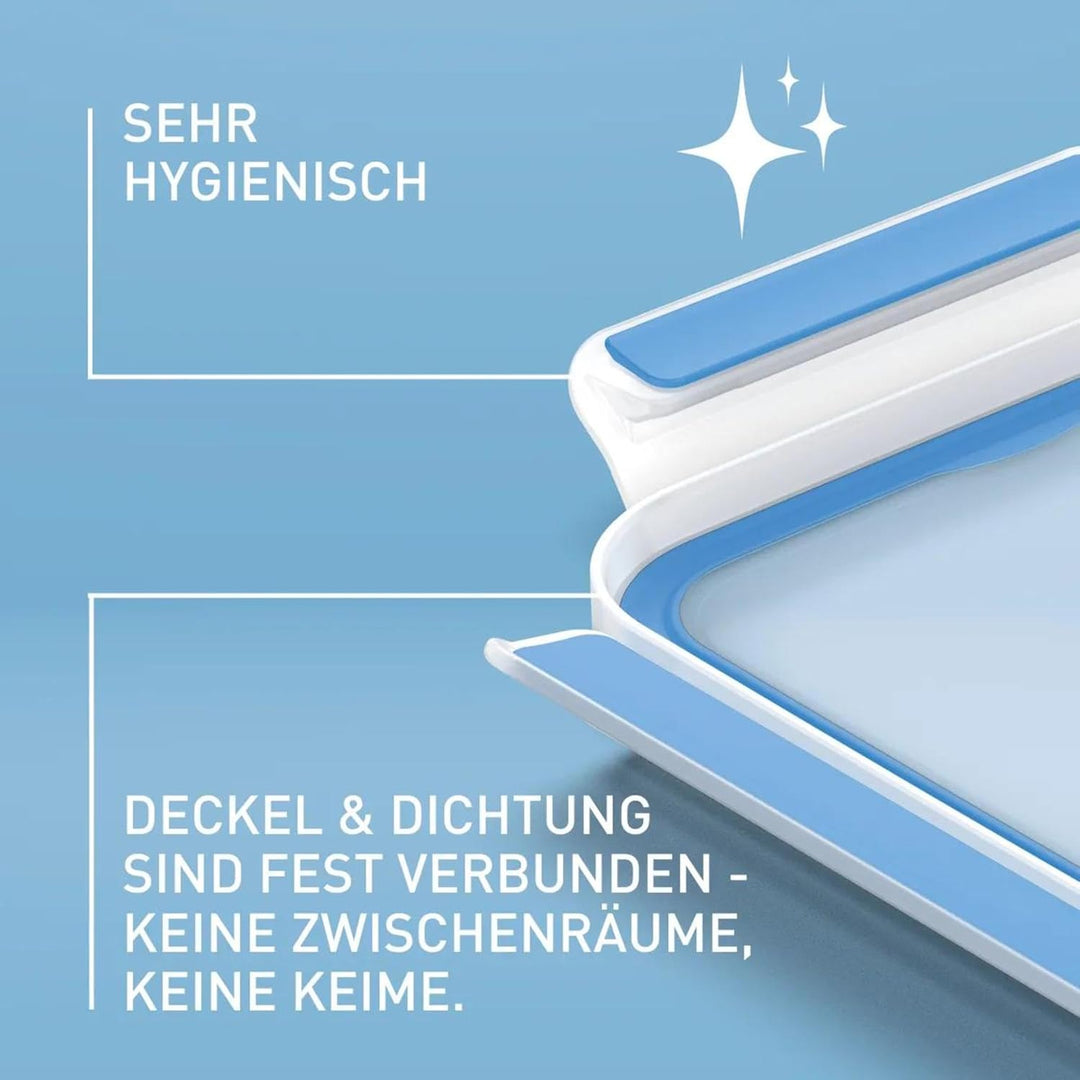 Emsa N10614 Clip & Close Frischhaltedosen-Set 9-teilig | stapelbar | mikrowellenfest | -40 bis +100