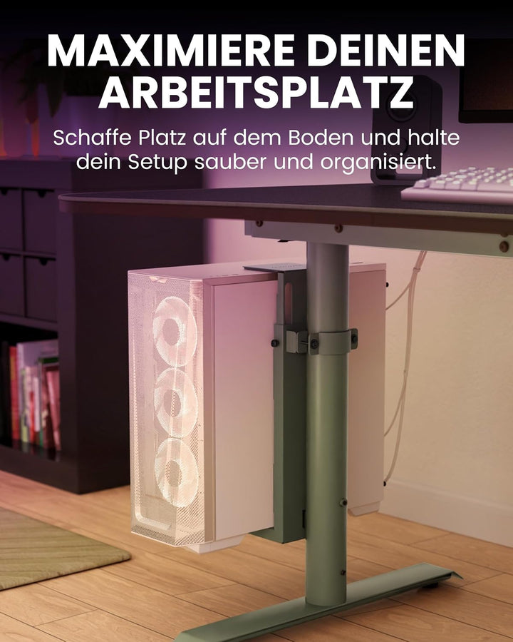 Arozzi PC-Halterung: Untertisch-Computer-Tower-Halter, höhen- &amp; breitenverstellbare CPU-Halterung, S