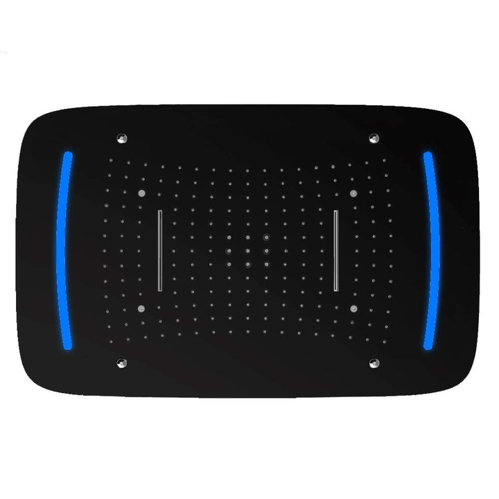 Design XL LED Regendusche 68 x 43 cm Soho 2.0 in Schwarz Matt