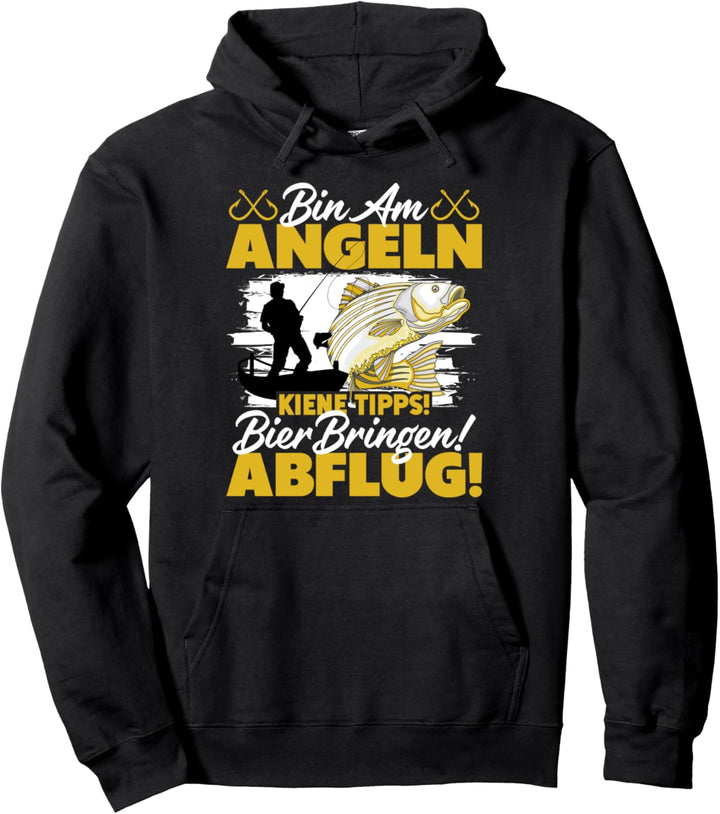 Angler Fischen Angeln Sprüche Vatertag Papa Lustig Bier Pullover Hoodie