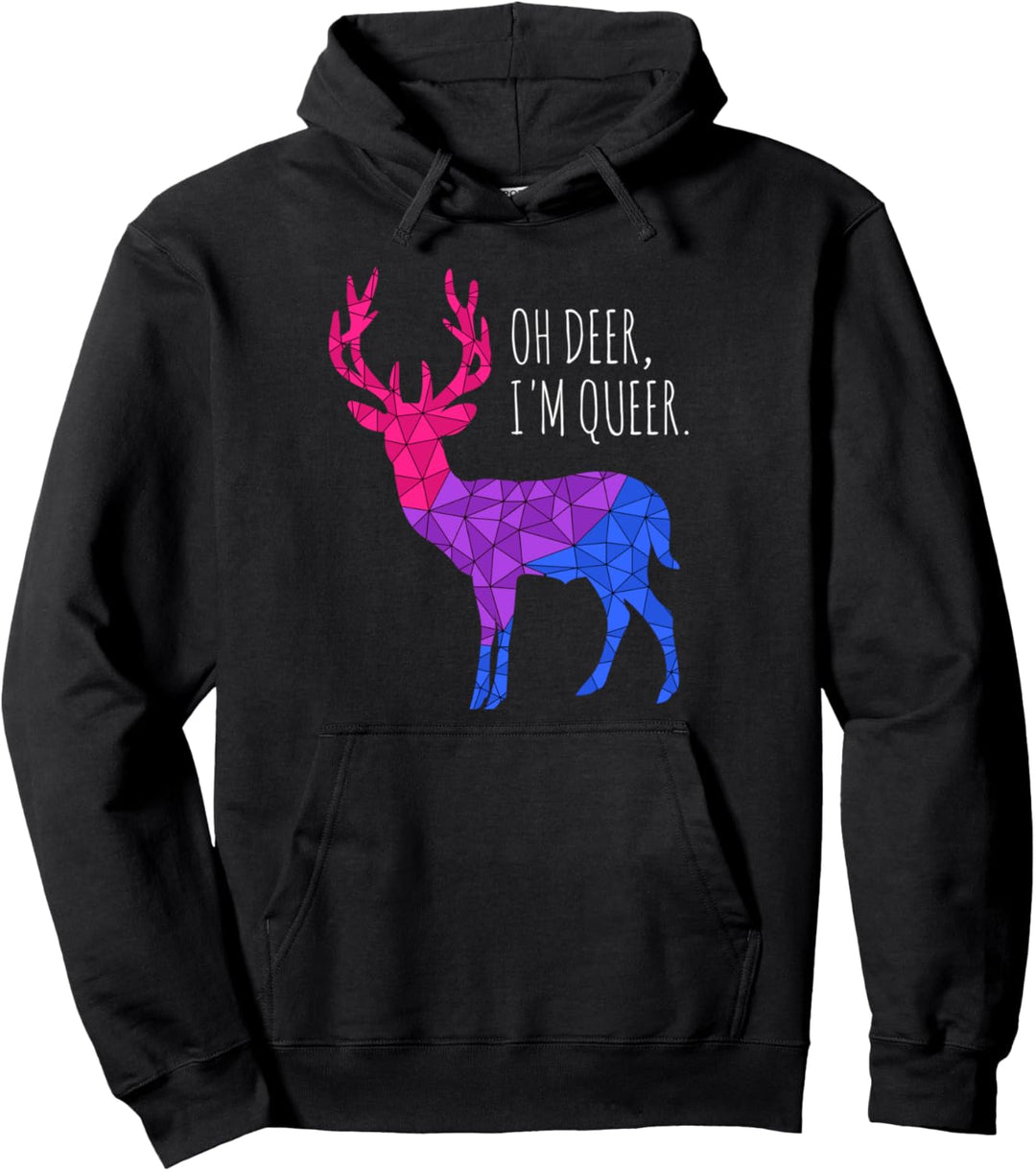 Oh deer I'm queer LGBT Bisexueller Hirsch CSD Pullover Hoodie
