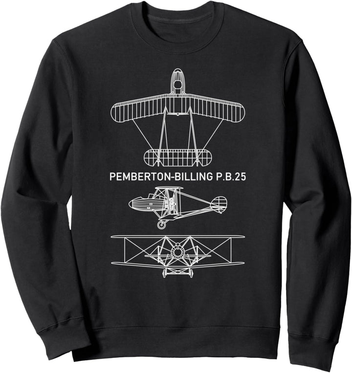 Pemberton-Billing PB 25 WW1 Britischer Flugzeug-Doppeldecker Sweatshirt